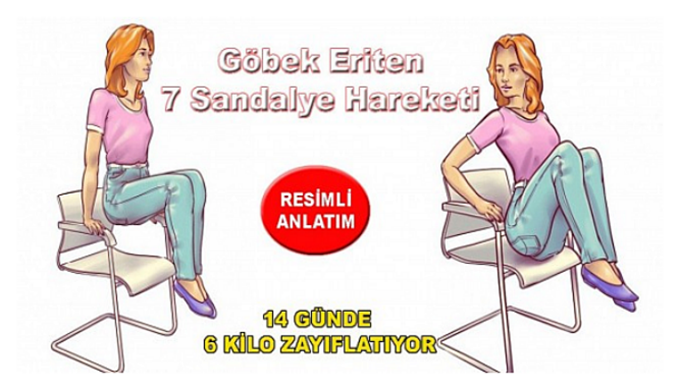 Oturduğunuz Yerden, Göbek Eriten 7 Sandalye Hareketi