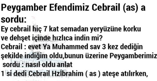 Peygamber Efendimiz Cebrail as a sordu