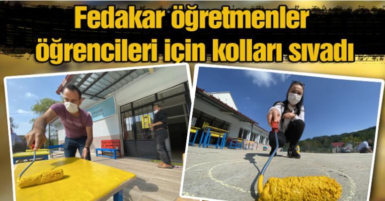 Fedakar Öğretmenler Kolları Sıvadı