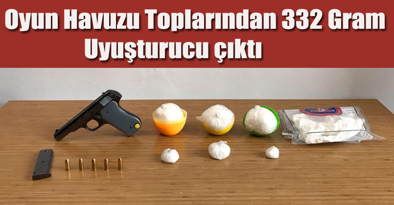 Oyun havuzu toplarından 332 gram uyuşturucu çıktı