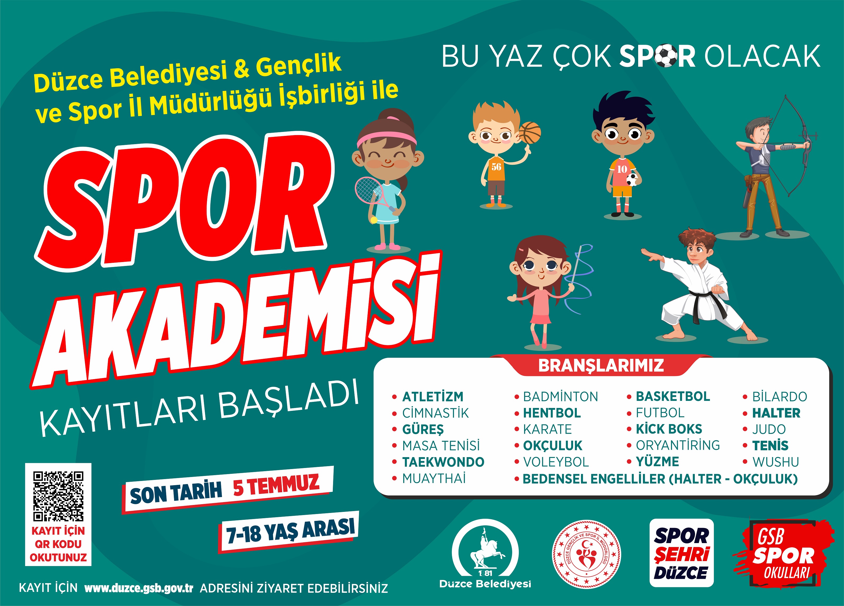 Gençler bol bol spor yapacak