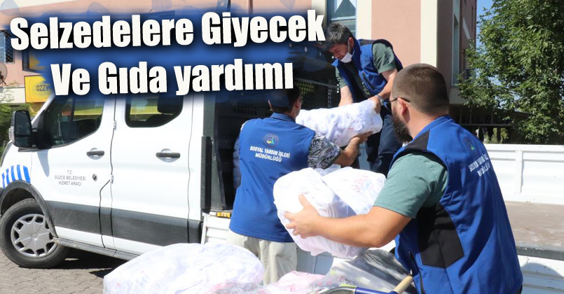 Selzedelere giyecek ve gıda yardımı