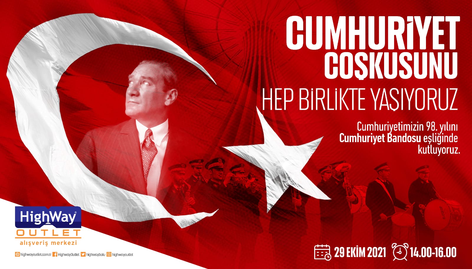 Cumhuriyet coşkusu Highway’de yaşanacak