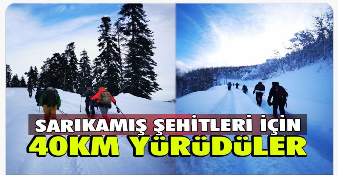 Sarıkamış Şehitleri İçin 40km Yürüdüler