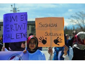 Van’da "Toplu Taşıtlarda Tacize Son" Yürüyüşü