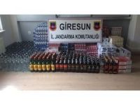 Giresun’da Kaçak Sigara Ve İçki Ele Geçirildi