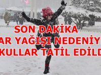 KAR YAĞIŞI NEDENİYLE OKULLAR TATİL EDİLDİ