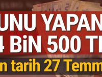 Bunu yapana 4 bin 500 TL Son tarih 27 Temmuz, sakın kaçırmayın