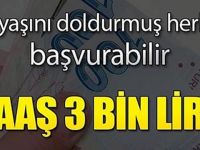 HÜKÜMETTEN VATANDAŞLARA BÜYÜK MÜJDE. 3 BİN LİRA MAAŞ VERECEKLER..