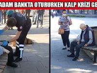 Yaşlı Adam Bankta Otururken Kalp Krizi Geçirdi