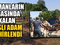 Anız Yakarken Dumanların Arasında Kaldı