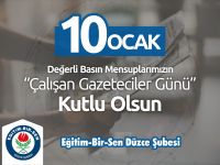 10 Ocak Çalışan Gazeteciler Günü