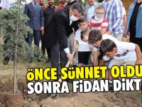 Sünnet şöleni sonrasında fidanlar toprakla buluştu