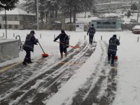 Düzce'de kar temizliği